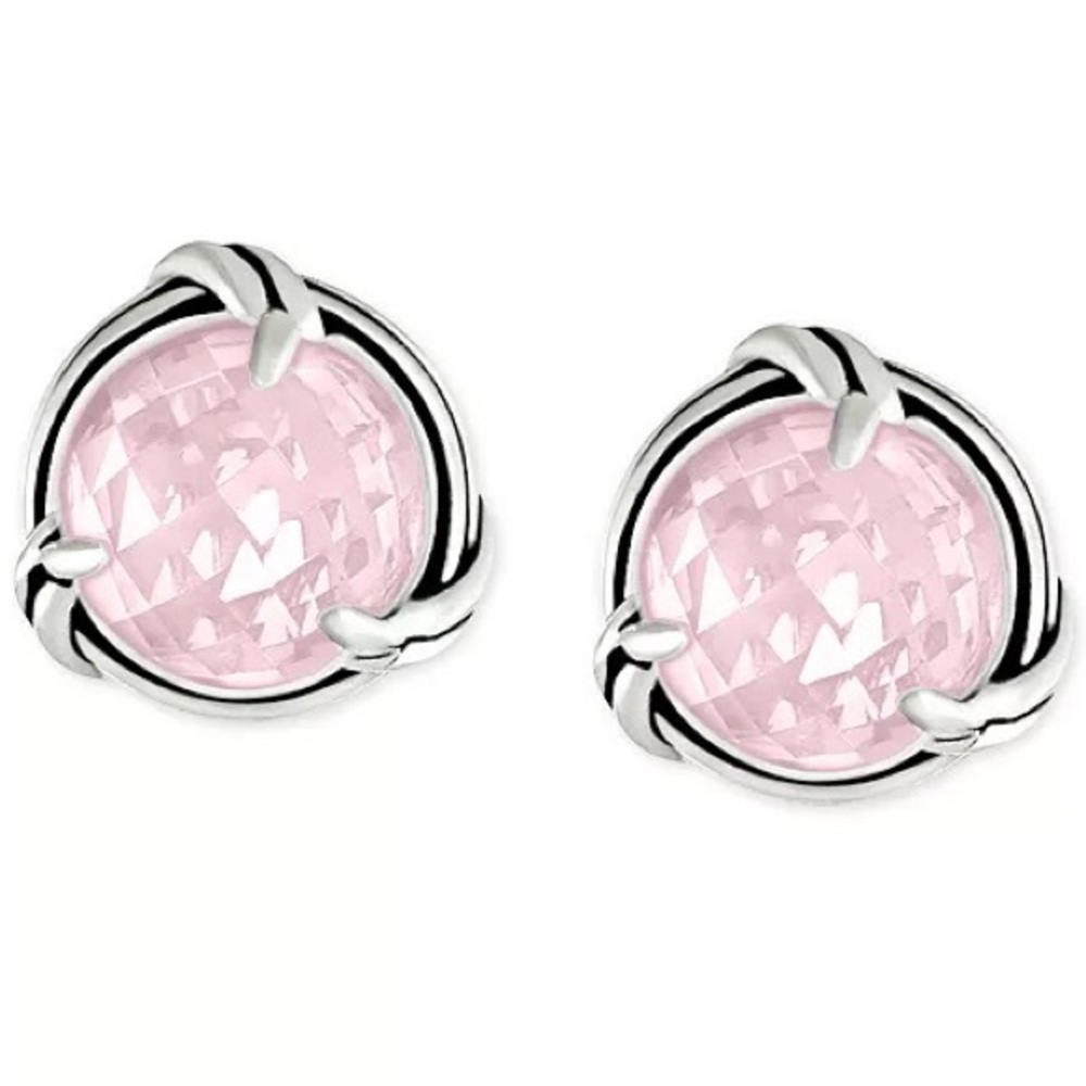 Rose Quartz Stud Earrings (4-1/2 ct. t.w.) in Sterling Silver